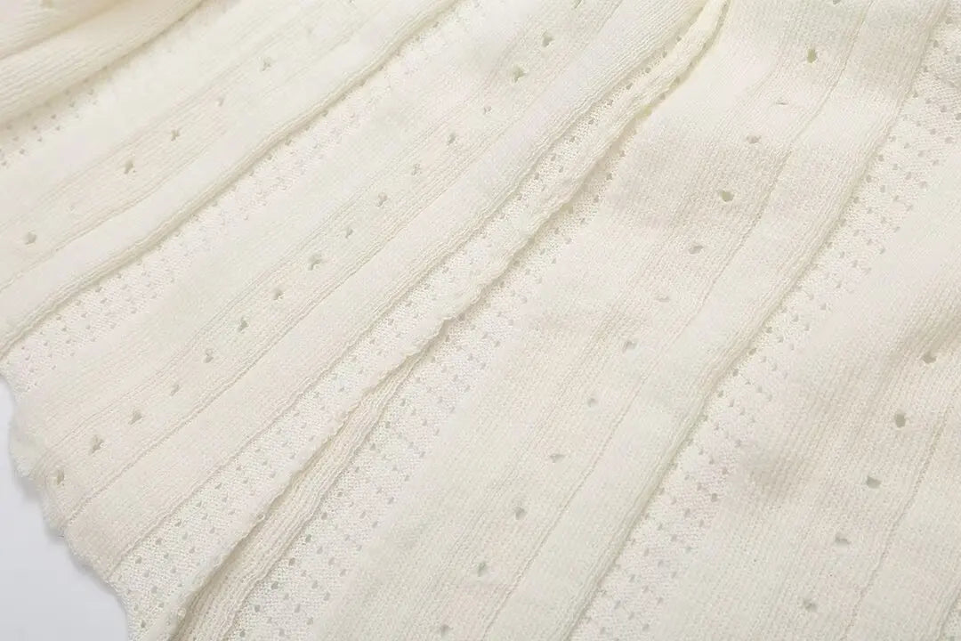 Elegant Knit Dress For Women White Slim O-neck Single Breasted Short Sleeve Long Dresses Female 2025 Spring Fashion Lady Robe