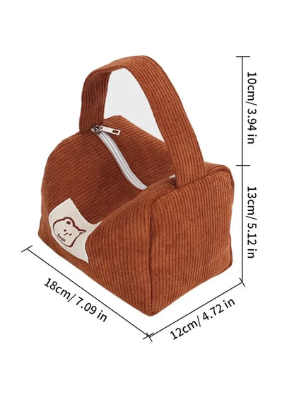 Cosmetic Bags for Women Plush Cute Handbag Summer Fashion Soft Comfortable Large Capacity Trendy Handbag for Women With Handle