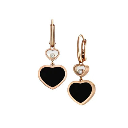 Heart Earrings for Women, 18K Gold Plated Diamond Heart Stud, Fashion Minimalist Versatile Dangle, Gift for Her Girlfriend