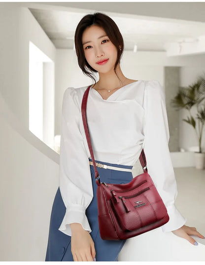 Handbag for Ladies 2025 Women's Crossbody Bag New Multi-layer Mother's Bag Large Capacity Shoulder Messenger Purse Foreign Trade