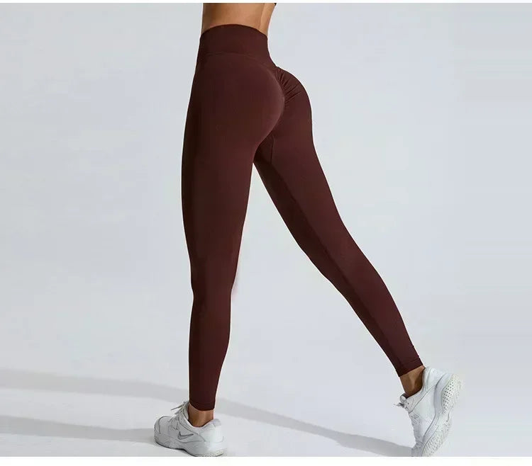 Pilates Stretch Yoga Pants Seamless Fitness Pants Yoga Pants Women's Impact Pants Sports Pants Peach Hip Leggings