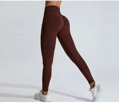 Pilates Stretch Yoga Pants Seamless Fitness Pants Yoga Pants Women's Impact Pants Sports Pants Peach Hip Leggings