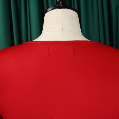 Dress Women Sexy Dresses White Round Neck Flare Sleeve Party Sheath Pleated High Waist Work Elegant Bodycon Mid Length Vestidos