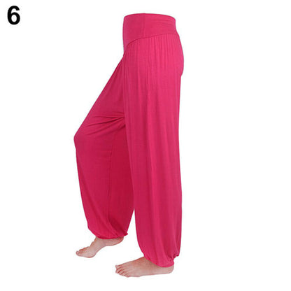 Women's Comfy Harem Yoga Loose Long Pants Belly Dance Boho Sports Wide Trousers Bloomers Dancewear Lady Sweatpants Harlan Pants