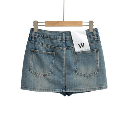 Mini skirts for women high waisted denim skirt black distressed jeans skirts womens 2024 Summer clothes blue jean skirts ripped