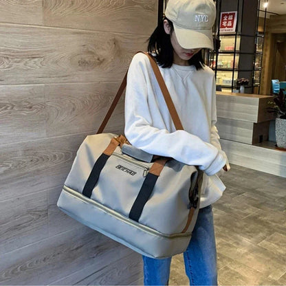 Fashion Travel Bags For Women Large Capacity Men's Sports bag Waterproof Female Messenger Bag Dry And Wet Dropshipping