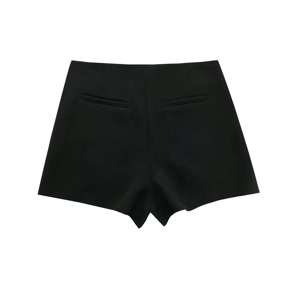 TRAF Women's Skort High Waist Brown Skirt Pants Stylish Summer Pink Black Mini Skirt Shorts Asymmetric Casual Off White Skort