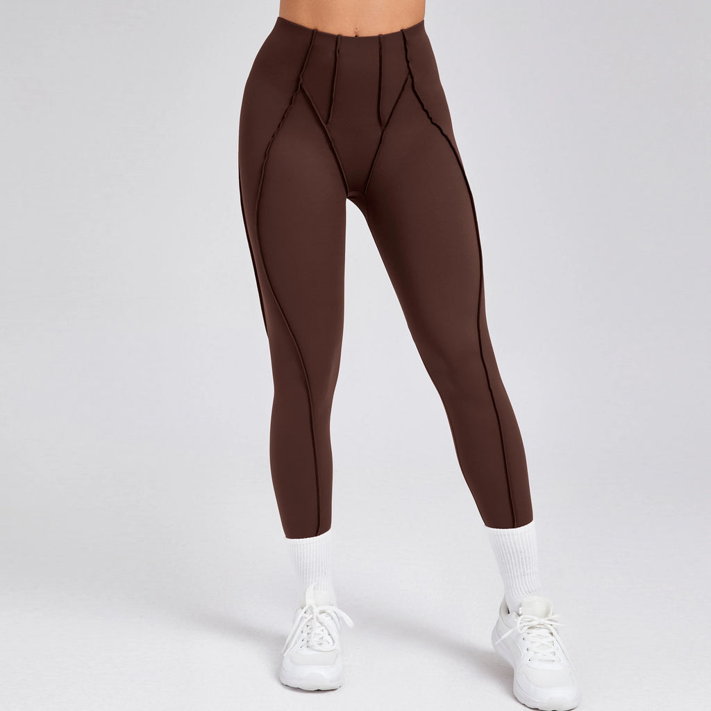 Women Nude Straps Yoga Pants Squat Proof Workout High Waist Leggings Fitness Pant Female Active Wear Legging