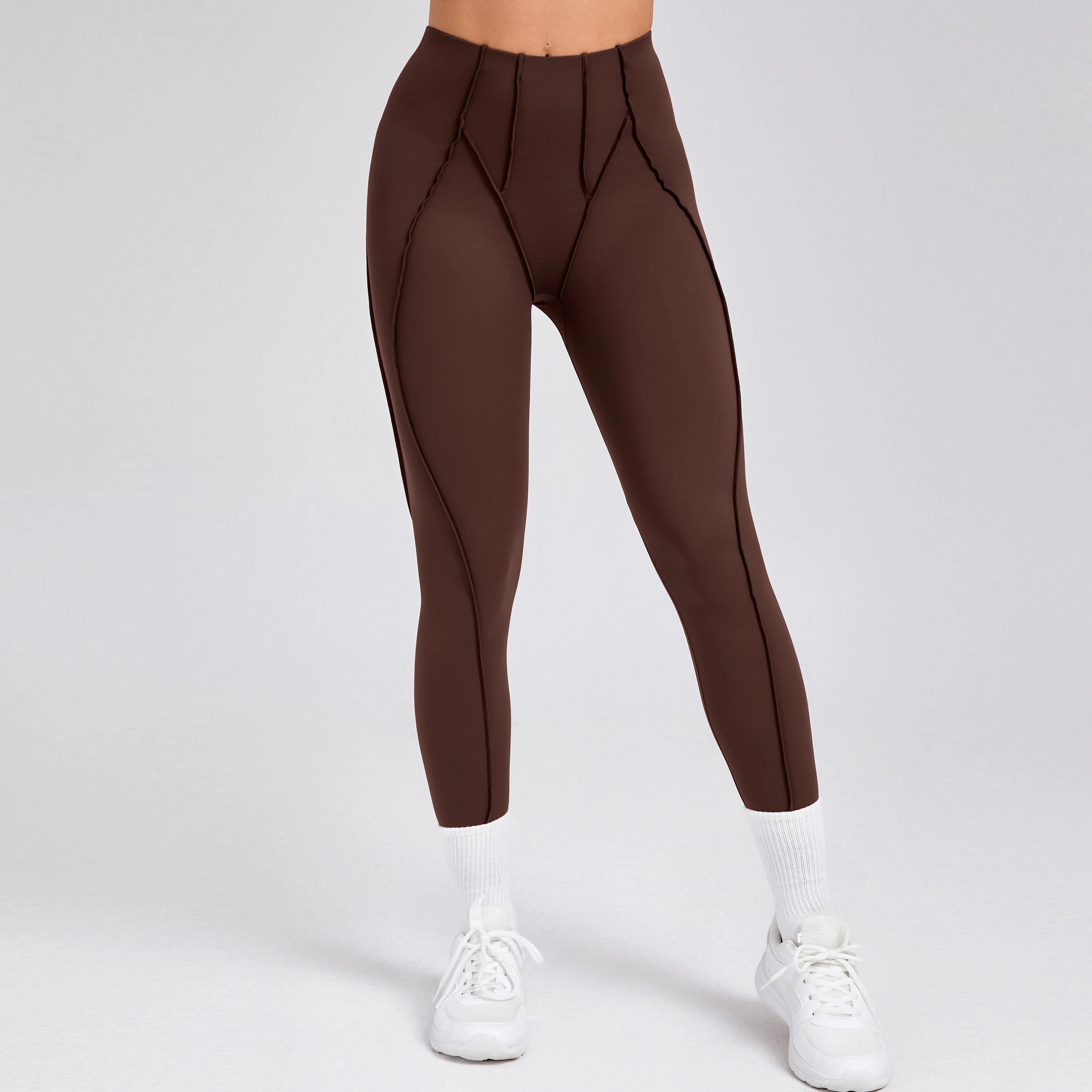 Women Nude Straps Yoga Pants Squat Proof Workout High Waist Leggings Fitness Pant Female Active Wear Legging