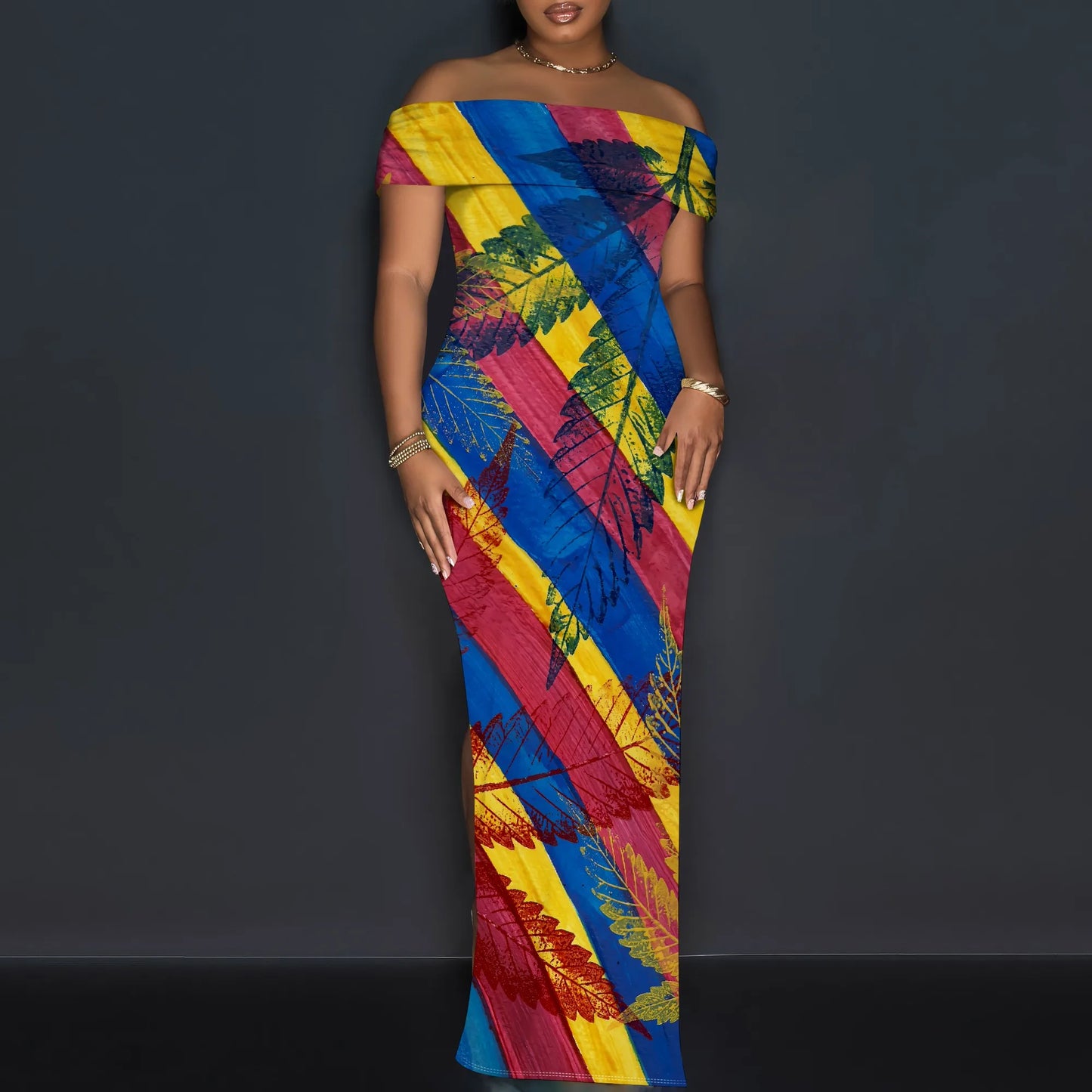 Dress for Women Sexy Dresses Woman Off-Shoulder Maxi Dresses Bodycon Short Sleeves Plus Size Sun Dresses