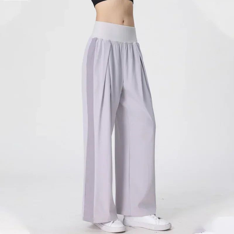 Yoga Pants Women's Loose Running Casual Pants Spring Summer Breathable Wide Leg Flare Outer Wear Sweatpants