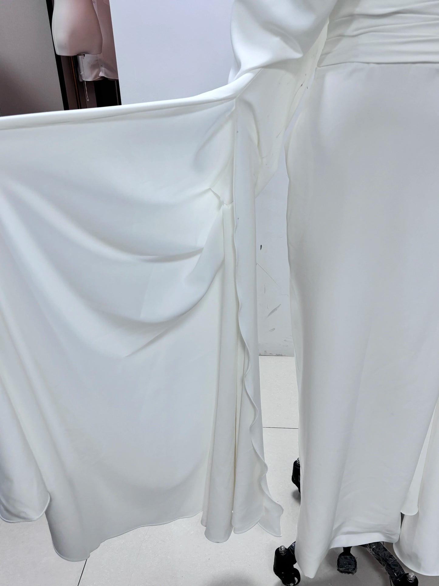 White Women Prom Dresses Elegant A-line Long Sleeves Floor Length Simple Warm Designer High-end Fashion Evening Party Gowns