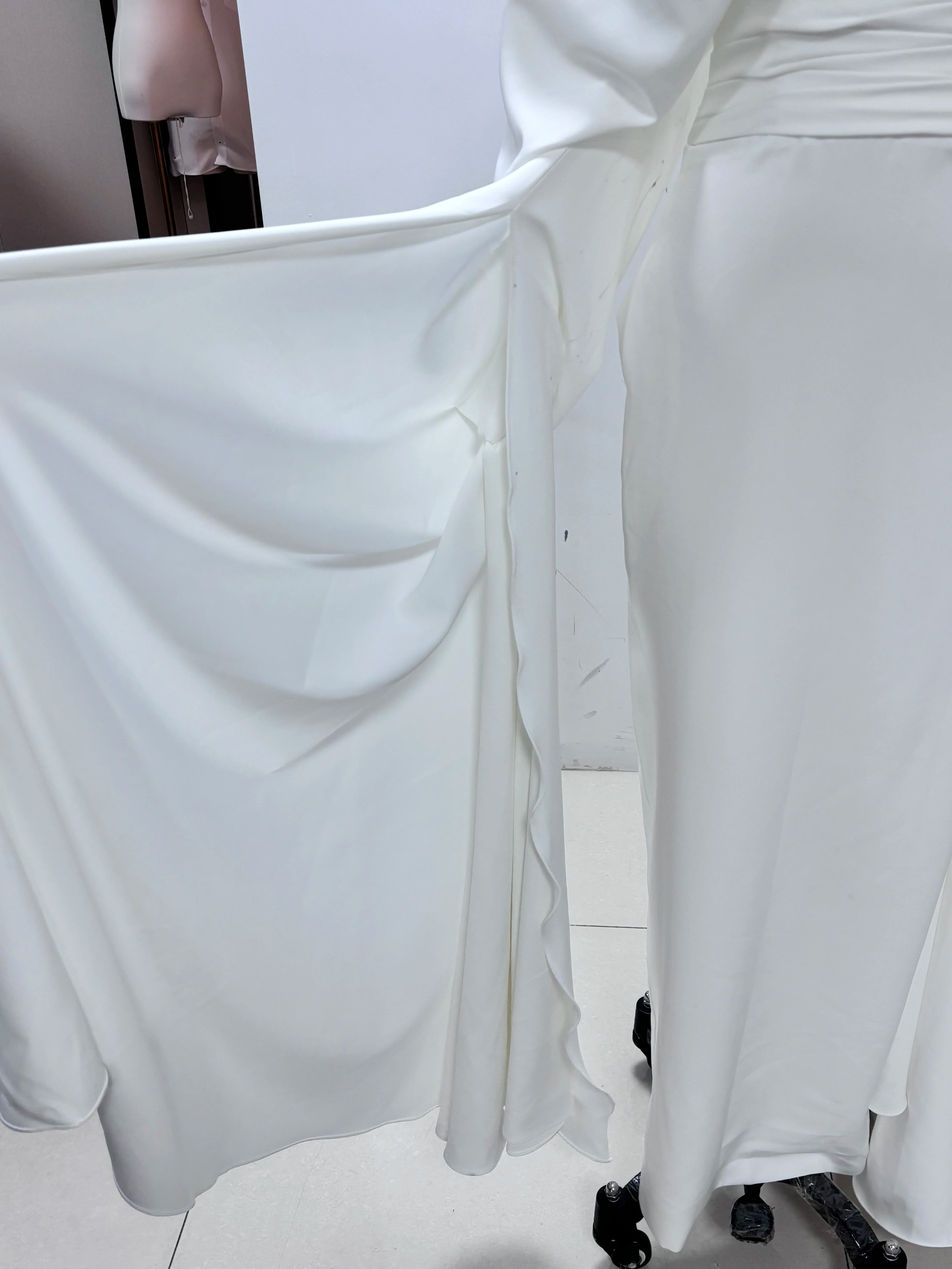 White Women Prom Dresses Elegant A-line Long Sleeves Floor Length Simple Warm Designer High-end Fashion Evening Party Gowns