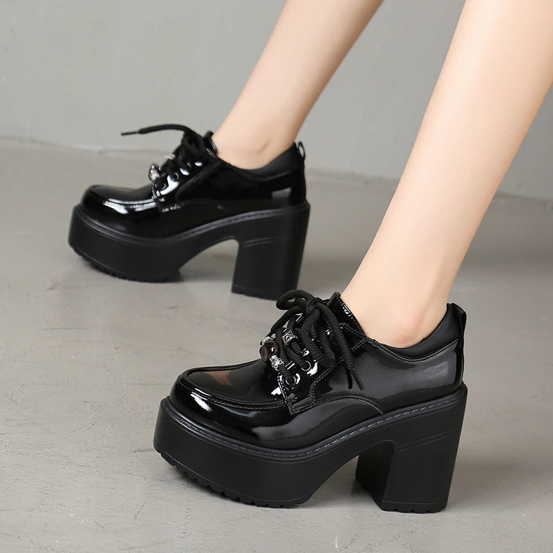 2026 New Designer Women's Shoes High Heels Fashion Shoes Chunky Dress Pumps Trend Autumn Luxury Elegant Cozy Mujer De Zapatos