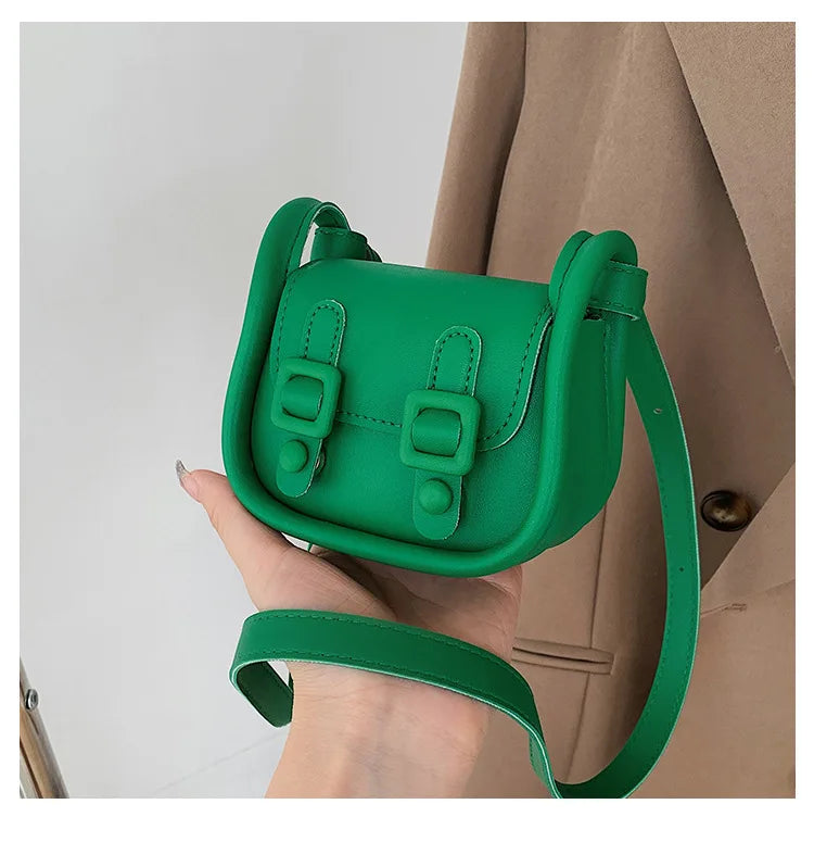 Women Bags Trendy Fashionable Retro Shoulder Bag Casual Crossbody Bag Children Messenger Bag Kids Bags for Girl Solid Wallet 가방