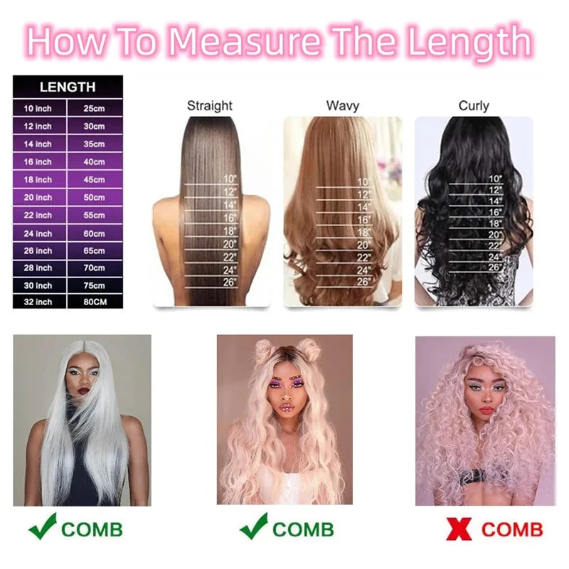 Wig female Ombre Platinum Blonde with Ash Brown Roots Natural Wig Synthetic Fibre Mixed Human Hair Wig Straight Full Wig HD Lace