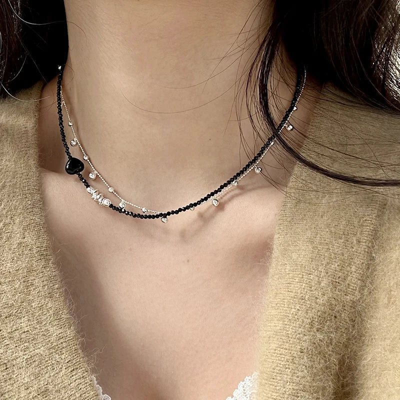 S925 Sterling Silver Necklace Bead Chain Beautiful SimpleMulti Round Bead Pendant For Women Wedding Fine Jewelry Christmas Gifts