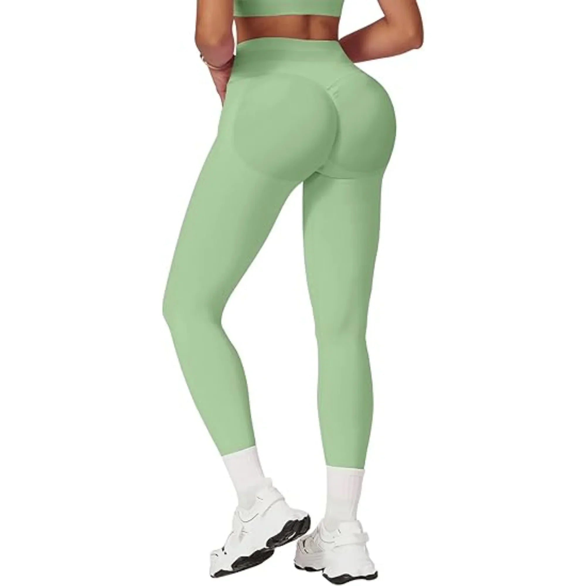 Women Gym Yoga Training Pants Three Leg High Waist Peach Hip Tight Nine Leg Pants Elastic Sports Pants With logo