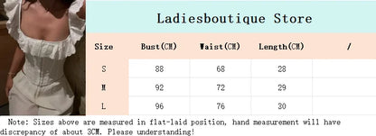 Women 2025 Elegant Lace Up Summer Tops One Shoulder Sweet Hollow Out Corset Lady Chic Crochet Flower Ruffled Sleeveless Camisole