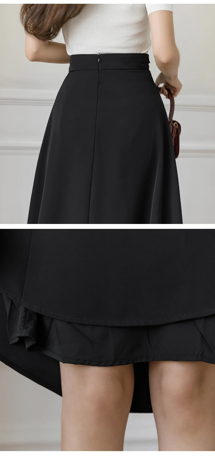 Women's Skirts High Waist Sweet Girl's Mid-calf Skirt Solid Skirts for Women Vintage Long Fashion 2023 Kawaii Summer Women Skirt