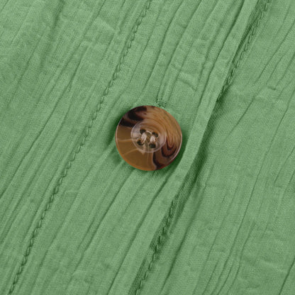 Midi Skirts For Women Bohemian Style Daily And Versatile Half Skirt Fashion Plain Color Basics High Waist Beach Button Dress