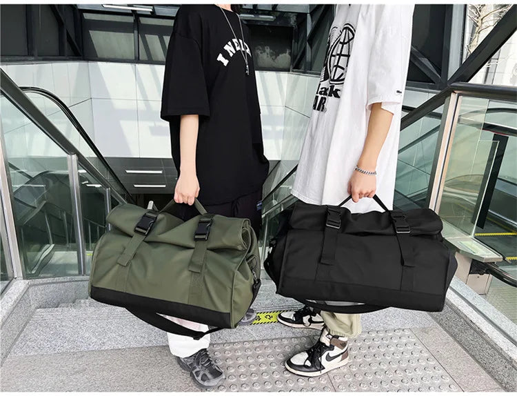 Fashion Travel Bags For Women Large Capacity Men's Sports bag Waterproof Weekend Sac Voyage Female Messenger Bag Dry And Wet