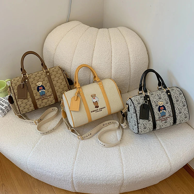 New Women Pillow Bag Large Capacity Fashion Lightweight Luggage Travel Bag Designer Retro Female Handbag Shoulder Crossbody Bags