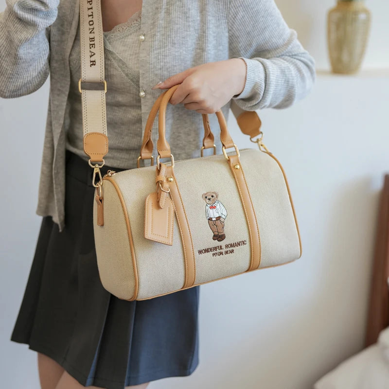 New Women Pillow Bag Large Capacity Fashion Lightweight Luggage Travel Bag Designer Retro Female Handbag Shoulder Crossbody Bags