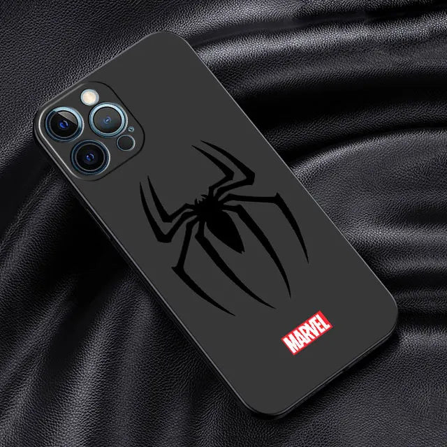 phone Cases for iphone 14 case 11 12 15 Pro XS Max 8 13 Mini X SE 7 16 Plus funda Antiscratch cover Spider Man Fashion Cool Logo