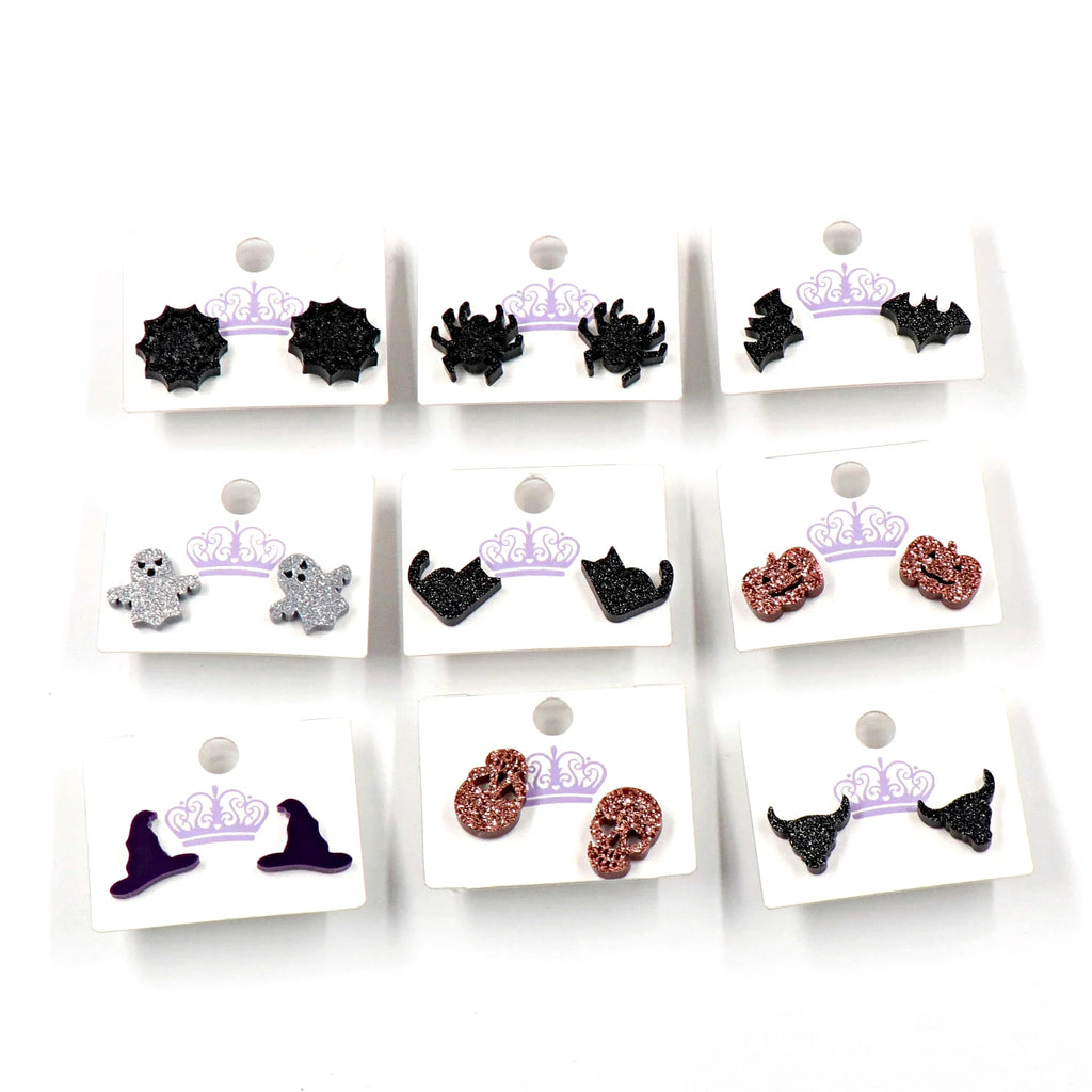 ST065 Acrylic Caterpillar Dangle Earrings Summer Earrings Glitter Acrylic Earrings