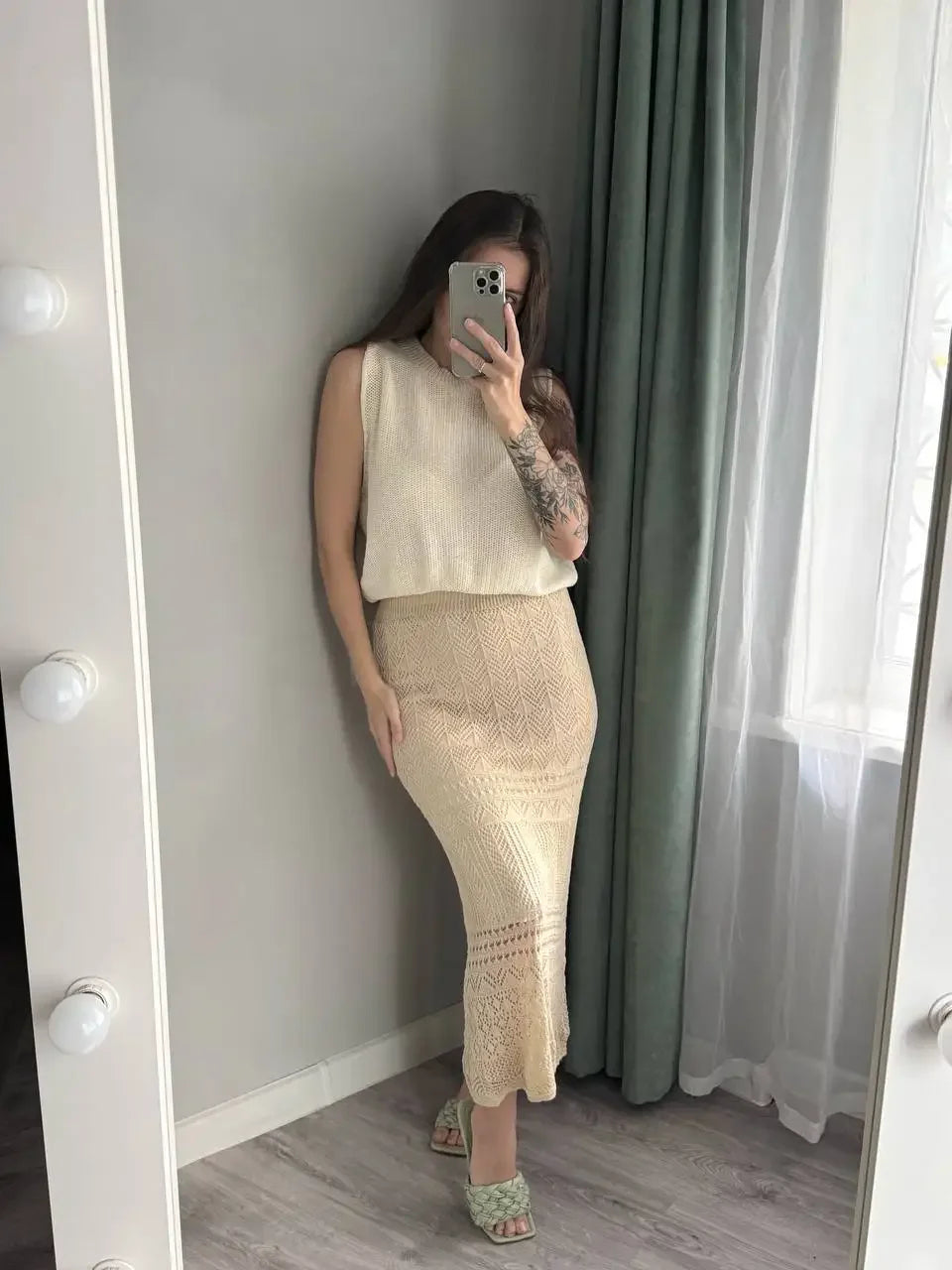 Women Skirt Summer Long Skirts Midi High Waist Girls Solid Vintage Skrits Sexy A Line Harajuku Skirt Y2k Kawaii Lace Pleated