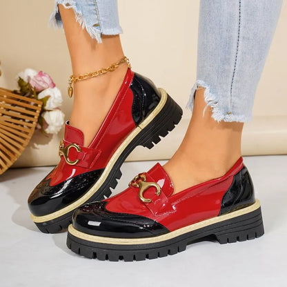 2026 Female Shoes Women Fashion  Toe Flats Loafers Platform Casual Buckle Ladies Heels