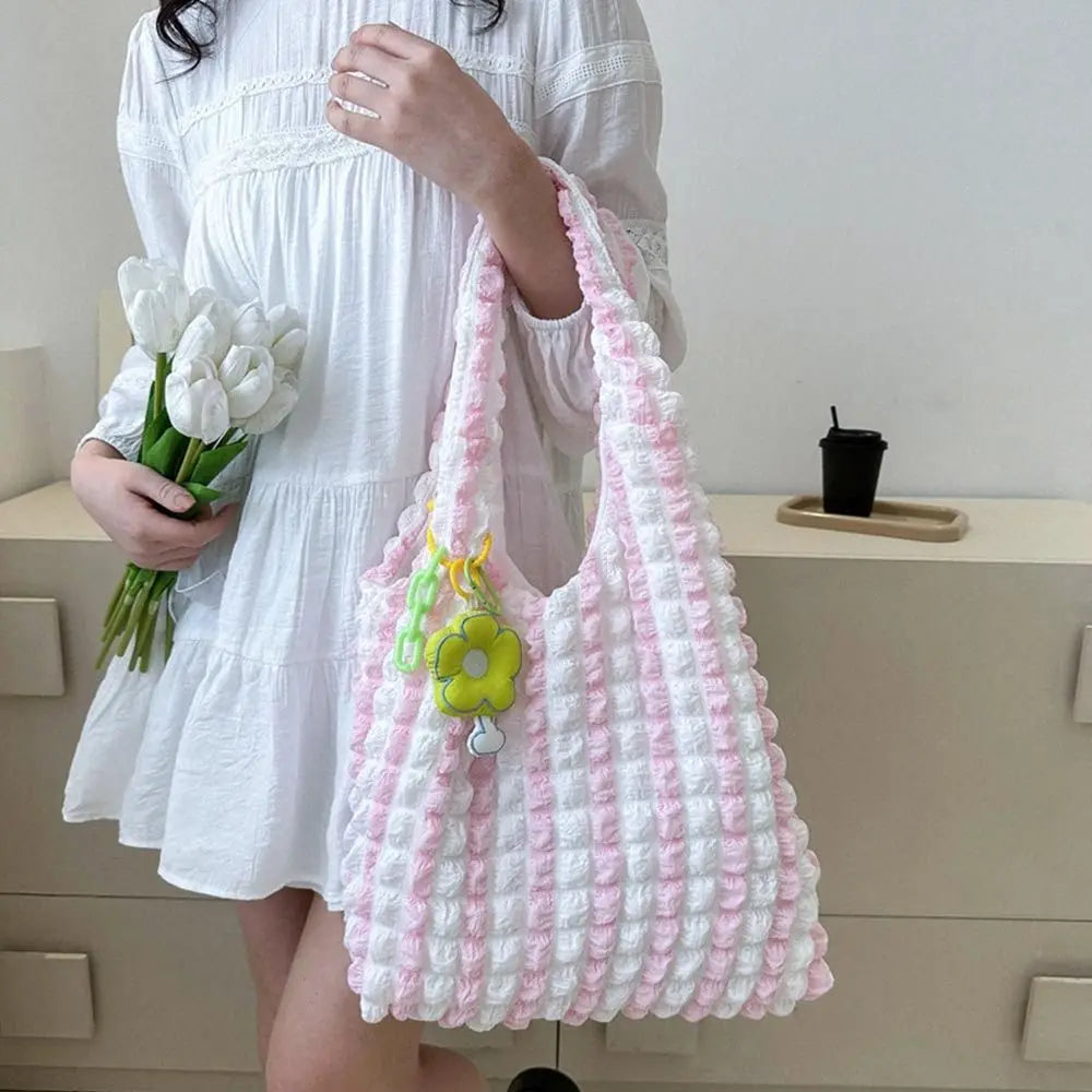 Women Girls Large Capacity Shoulder Bags Female Tote Bags Underarm Bags Causual Shopping Handbags(Pendants not included)