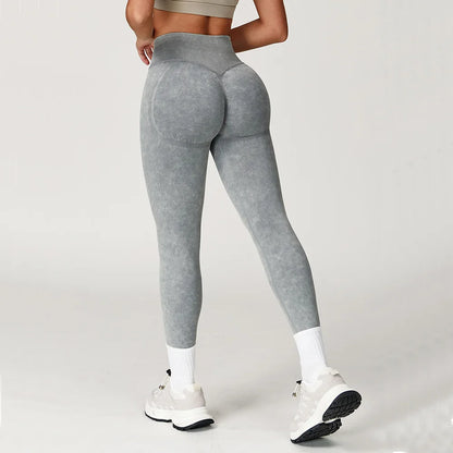 Yoga Pants Impact Leggings Women Seamless Sports Yoga Pant High Waist Ribbed Gym Clothes Fitness Workout Wear Scrunch Bum Tights