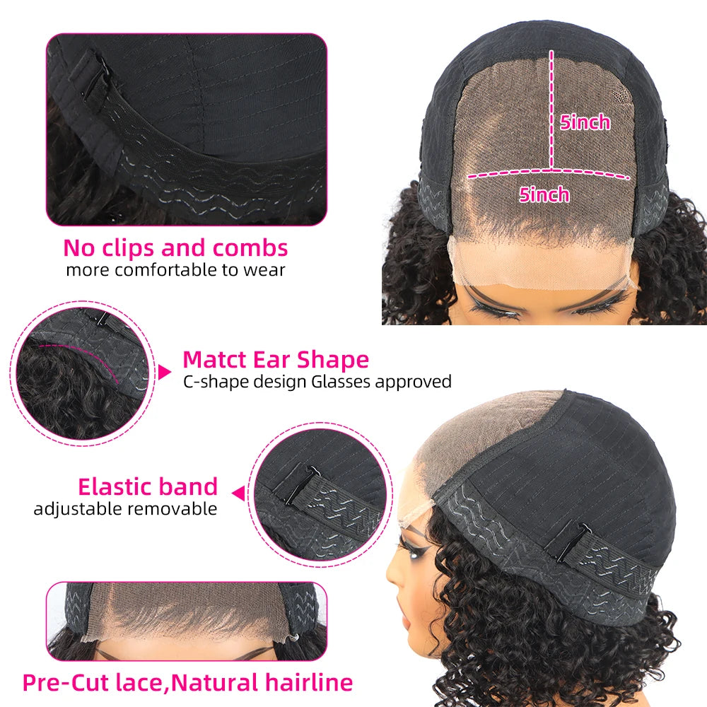 Highlight 5x5 Glueless Wigs Human Hair Pre Plucked Pre Cut Black Hair With Red blonde highlight Body Wave Wigs Human Hair 200%