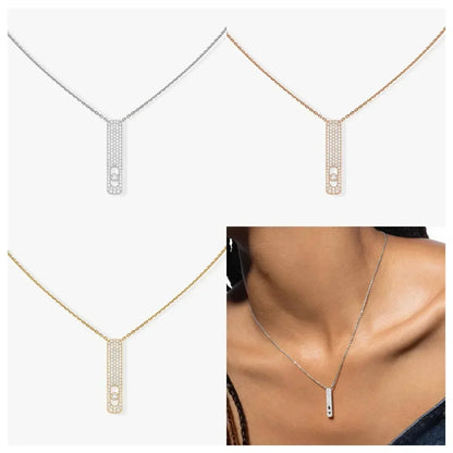 My First Diamond Necklace S925 Sterling Silver Women's Necklaces Collarbone Chain Elegant Light Luxury Wedding  Jewelry