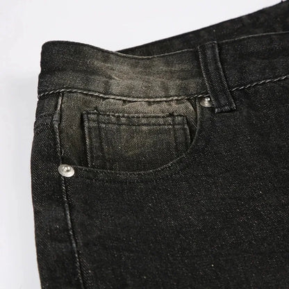 Low Waist Jeans for Women Goth Y2k Style Baggy Jeans Punk New Jeans Wide Leg Denim Pants Kpop Casual Loose Streetwear