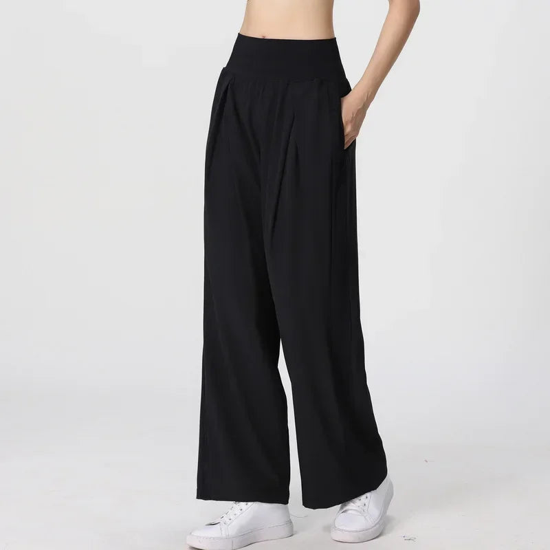 Yoga Pants Outdoor Loose Athletic Casual Pants Running Fitness Wide Leg Pants