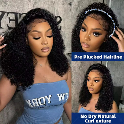 Glueless Wigs Human Hair Wear And Go Kinky Curly Lace Frontal 100% Human Hair Perruque Cheveux Humains OnSale Brazilian Raw Hair