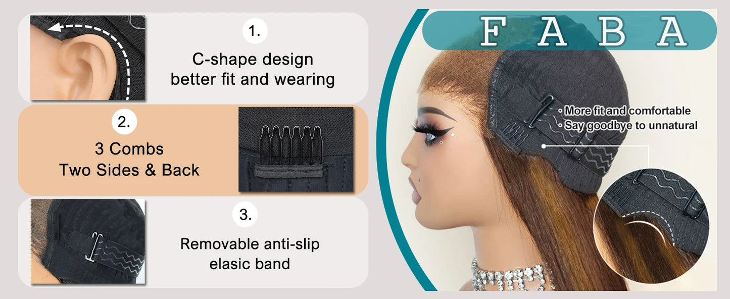 Glueless Highlight Wigs Human Hair 7X5 P4/27 Ombre Body Wave Lace Front Wigs Human Hair Pre Plucked Pre Cut For Black Women