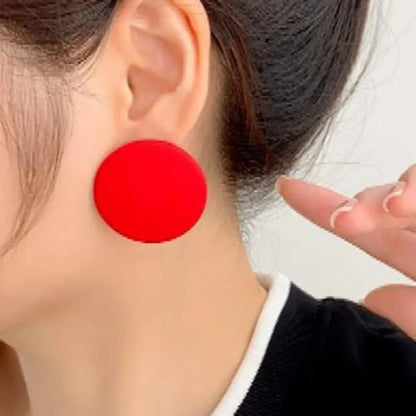 High Quality Exaggerated Acrylic Round Earrings Colorful Dangle Earrings Simple And Versatile Earrings Fashion Earrings