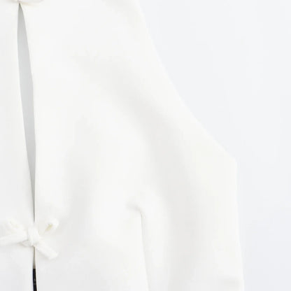 Bow Backless Vest Women Summer Sleeveless Halter Hollow Top Elegant Slim Skirt New Y2k Female Tanks Short Top Office