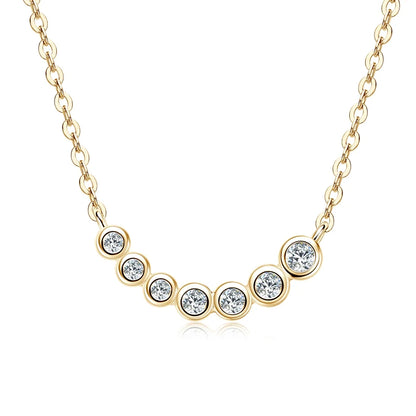 Lnngy Collares Mujer 925 Sterling Silver Clavicle Necklace For Women Exquisited 7 Stones Moissanite Pendant Necklaces Jewellry