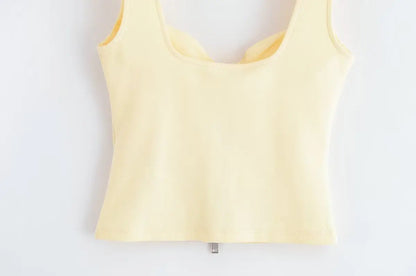 Women's Tops Summer 2025 New Elastic Tight-Fitting Elegant Summer Holiday Tops Women's Street Chic Youth Fashion Joker Vest Tops