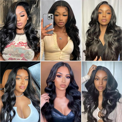 Human Hair Bundles Weave Brazilian Hair Bundles Loose Body Wave 3/4 Bundles Weft Virgin Raw Remy Hair Extensions For Women 28"