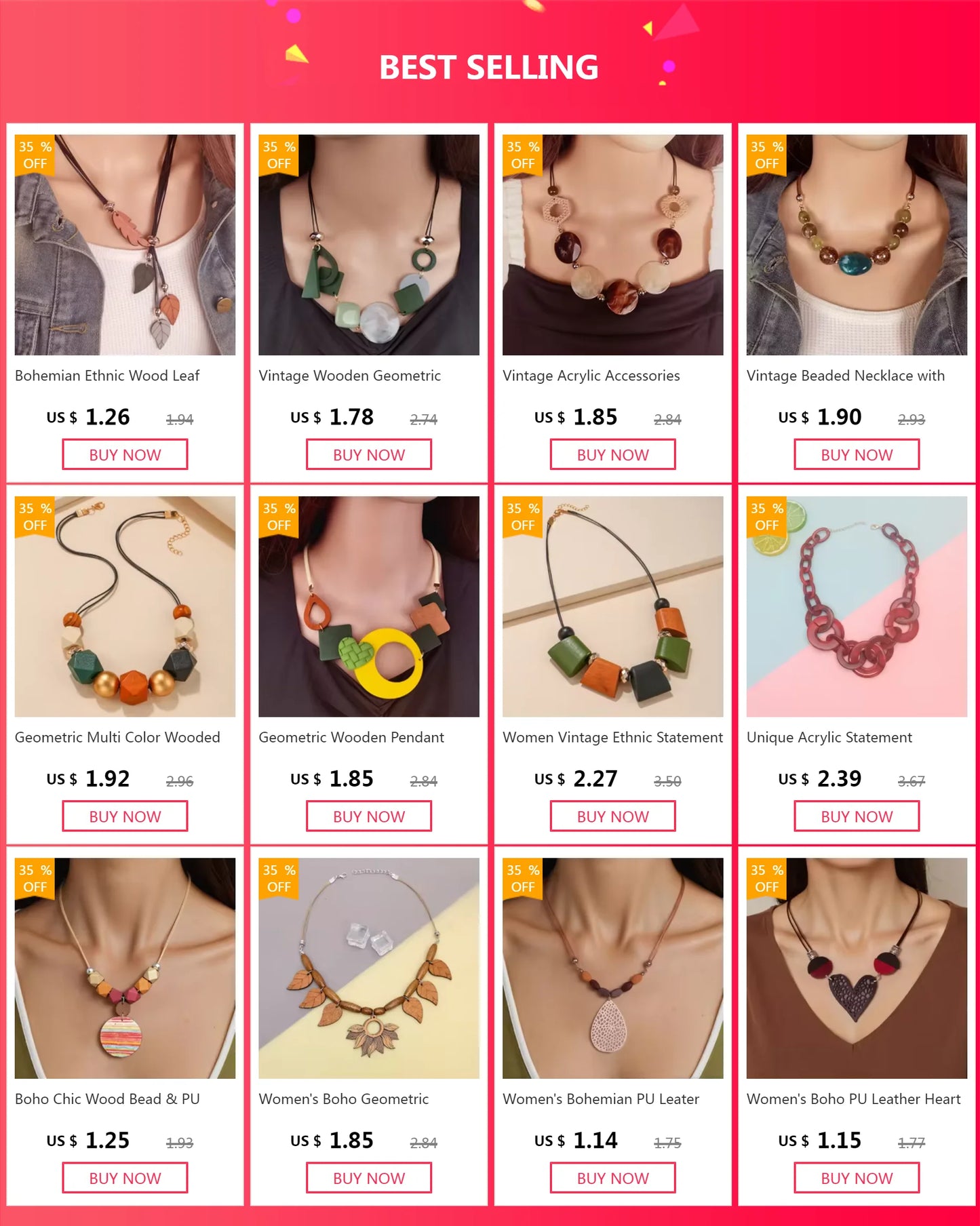 Fashion Handmade Acrylic Geometric Necklace Collar Jewelry for Women Statement Bib Necklaces Pendants