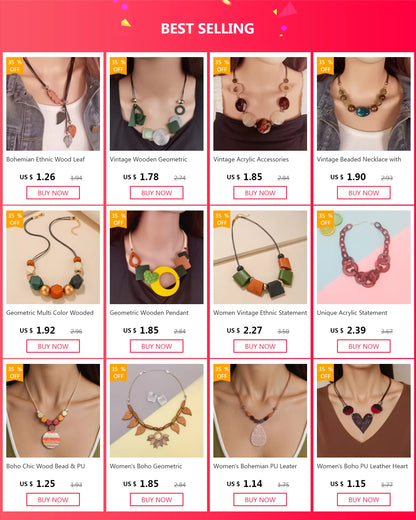Fashion Handmade Acrylic Geometric Necklace Collar Jewelry for Women Statement Bib Necklaces Pendants