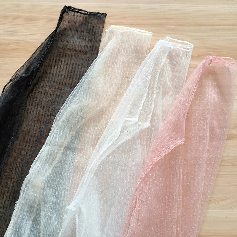 Sexy See Through Tops Women Transparent Slim Bottomg Lace Long Sleeved Tops Beige Black White Pink Lace Mesh Tees T-Shirt Tulles