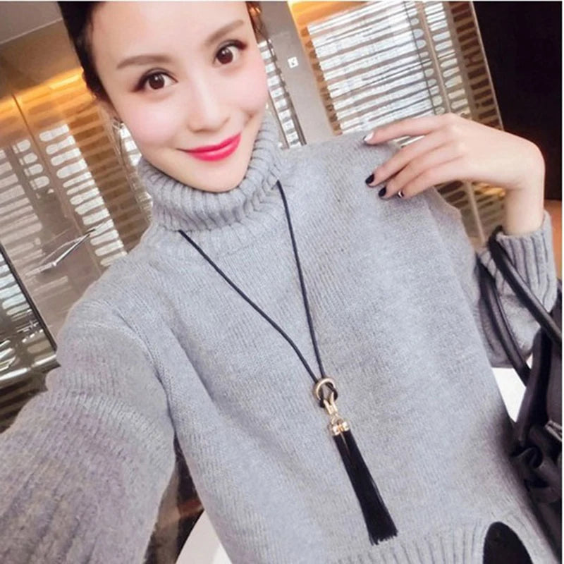 Elegant Female Fashion Pendant Necklace Tassel Long Winter Sweater Chain Necklace Women Geometric Twisted Necklaces Jewelry Gift