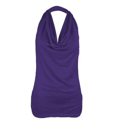 Tank Top Women Drape V Neck Sexy Tanks Camis Skinny Backless Pink Corset Tee Shirt Femme Tops Woman T-shirt